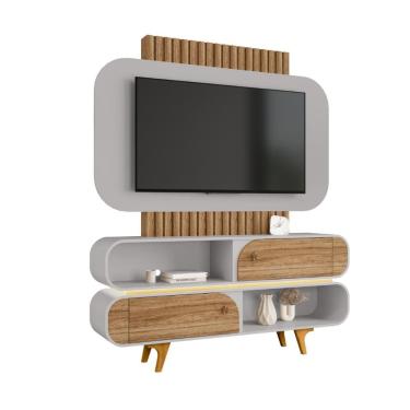 Imagem de Estante Home Camboriú para Tv de 55" Cinamomo Off White Bechara