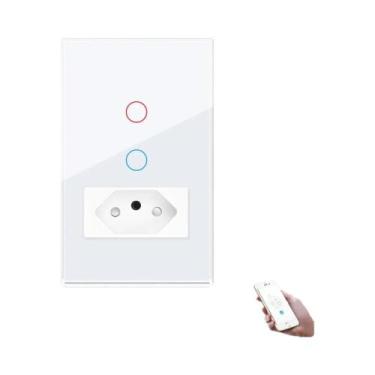 Imagem de Soquete Wi-Fi Inteligente 10A/20A - Painel de Toque 118x72mm com Vidro