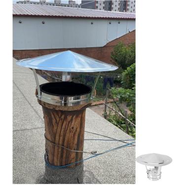 Imagem de Tampa de chuva galvanizada, tampa de chaminé superior em cone, tampas de chaminé de lareira, tampa de chaminé, protetor de combustão, para todas as condições climáticas Tampa de exaustão red