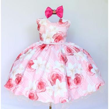 Imagem de Vestido Infantil Casamento Florista  Formatura Luxo Com Tiara - festa 