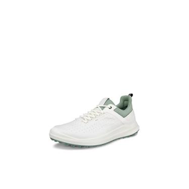Imagem de ECCO Tênis de golfe masculino Core Lace impermeável, Branco/Verde Sedum, 10-10.5