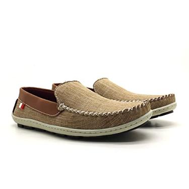 Imagem de Mocassim Casual Masculino Costura Manual e Sola Reta Costurada em Borracha