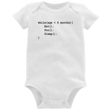 Imagem de Body Bebê Eat Poo Sleep Código - Foca na Moda, Branco, P