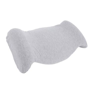 Imagem de Travesseiro lombar, confortável ergonômico respirável para cama (cinza claro)