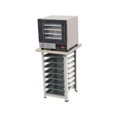 Imagem de Kit - Forno Turbo Prp-004 Plus Digital 220v Preto + Bancada Mes-004 + 8 Assadeiras - Progás