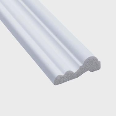 Imagem de Rodameio de Poliestireno 4,5cm X 17mm Liso 2,4 Metro Linear - caixa com 2,4 Unidade - Branco