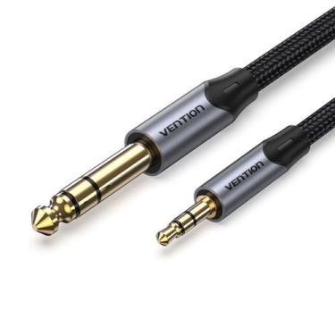 Imagem de Cabo P2 x P10  Audio Auxiliar Celular Caixa Som 1m Blindado - VENTION