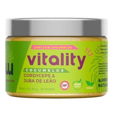 Imagem de Cogumelos em Po Vitalidade Juba de Leão e Cordyceps 60g Mellow Vitality