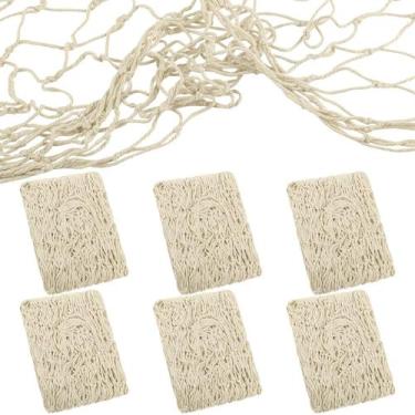 Imagem de Rede decorativa para peixes Fishnet Aodaer Natural Cotton x6