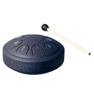 Imagem de Língua Tambor, 4,5 Polegadas 8 Tom C Key Carbon Steel Mini Tamba Drum Handpan Drum Mallet para Crianças Adultas Iniciantes (Azul-marinho)