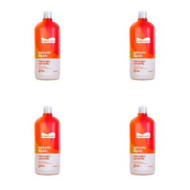 Imagem de Kit 4 Und Sabonete Líquido Corpo Dourado Maracujá E Camomila 1l