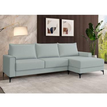 Imagem de Estofado 3 Lugares com Chaise Lado Direito Cinza