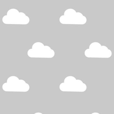 Imagem de Papel de Parede Vinil Autocolante Infantil Nuvens 2,50m - Inove Papéis