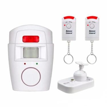 Imagem de Alarme Sem Fio Residencial Sensor De Presença Sirene À Pilha Com 2 Con