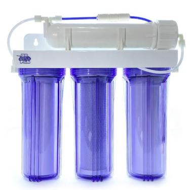 Imagem de Filtro Osmose Reversa E Deionizador 75Gpd Transparente - Br Fish Aquar