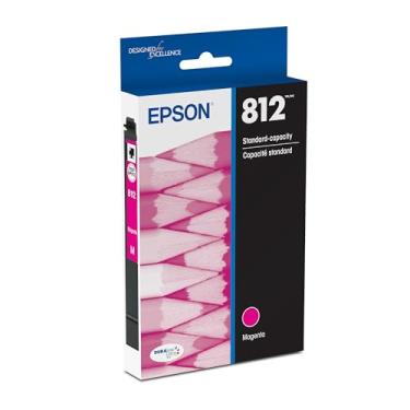 Imagem de EPSON T812 DURABrite Cartucho magenta de capacidade padrão de tinta ultra (T812320-S) para impressoras Epson Workforce Pro selecionadas
