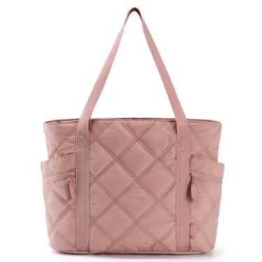 Imagem de Sacola BAGSMART Puffer Carry On para mulheres 24L Brier Rose