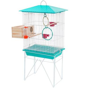 Imagem de Gaiola Criadeira Agapornis Mini Viveiro Com Teto Plástico E Ninho + Ac