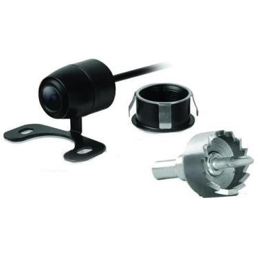 Imagem de Camera de Re 2x1 12V RCA + Retrovisor Interno - E-TECH