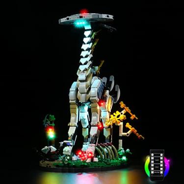 Imagem de VONADO Kit de luz LED compatível com Lego Horizon Forbidden West: Tallneck 76989 Conjunto de montar (apenas luzes, sem modelo), iluminação DIY compatível com Lego Tall Neck (versão de controle remoto)