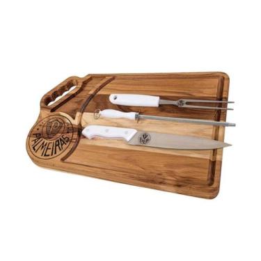 Imagem de Kit Churrasco Palmeiras Personalizado com Time Presente Pais Namorados