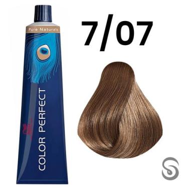 Imagem de Wella Perfect Color 7/07 Louro Médio Natural Marrom Pure Naturals 60ml