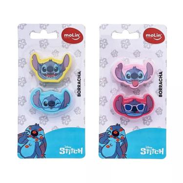 Imagem de moLin Borrachas Stitch Disney 2 Unidades para Lápis e Lapiseira Sem PVC e Látex
