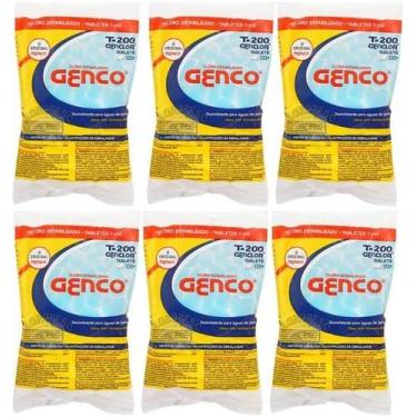 Imagem de Tablete pastilha de Cloro T-200 Genco 6 unidades - Cloro tratamento de