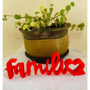 Imagem de Familia palavra letreiro decoração plástico decoração sala quarto rack