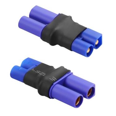 Imagem de QIANRENON EC3 to EC5 RC Battery ESC Adapter 25A EC3 Male to EC5 Female Lithium Battery Connector Gold Plated EC3 Plug to EC5 Socket Converter, for Model Airplane Lipo Battery Drone, 2Pcs