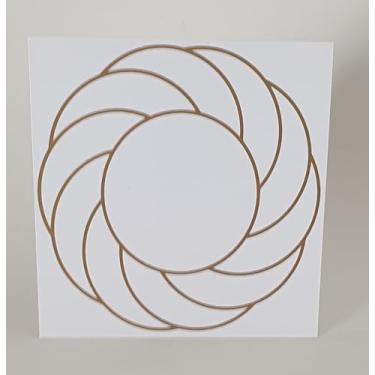 Imagem de Placa Radiestesia DOURADO 14x14 Cm - TURBILHÃO
