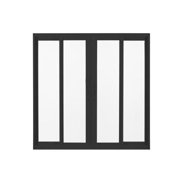 Imagem de Janela De Aluminio De Correr 120x150cm 4 Folhas Soft Preto