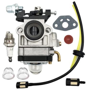Imagem de LIZAPUS Carburador compatível com Earthquake 12802 MC440 mini cultivador 31635 MC33 com kit de ajuste de linha de combustível de motor Viper de 33 cc