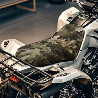 Imagem de Doojoayie Capa de assento de 4 rodas de folha caída para quadriciclo protetor de banco traseiro antiderrapante compatível com a maioria dos quadriciclos para esportistas, rancheiros, capatazes