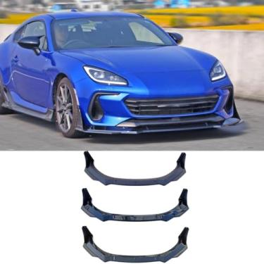 Imagem de Lábio do para-choque dianteiro do carro compatível com BRZ-DC 2022 difusor divisor dianteiro Spoiler Body Kit Acessórios para carro (aparência de carbono)