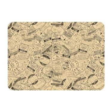 Imagem de Protetor de Piso Carimbos Passaporte 80cmx120cm Kapazi