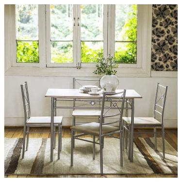 Imagem de Mesa de Jantar com 4 Cadeiras Brasília II