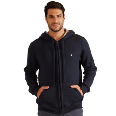 Imagem de Moletom Nautica Masculino Hoodie Full-Zip Light Icon Azul Marinho, S/P