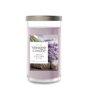 Imagem de Yankee Candle Vela de coluna média de lavanda seca e carvalho, 404 g