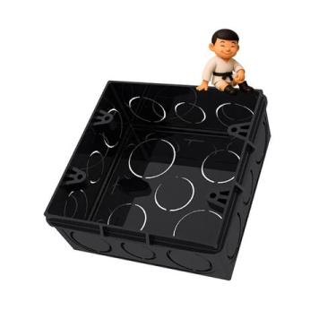 Imagem de Tigre caixa de embutir eletroduto pes preta 4 x 4 - 000746