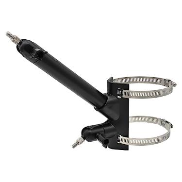 Imagem de Holicfun Câmera de segurança 2 em 1 e montagem em poste de painel solar para painéis, painéis solares e câmeras Eufy, Arlo, Reolink (Preto)