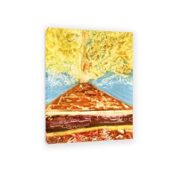 Imagem de Arte de parede Max Ernst, micróbios, reproduções de arte em tela pinturas famosas pôsteres Max Ernst Print Abstract Pictures Wall Decor 100x70cm (33x28in) emoldurado