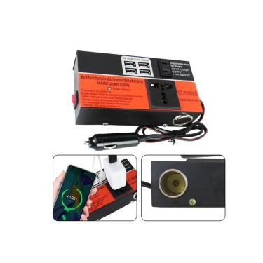 Imagem de Inversor de Potência para Carro Adaptador Conversor Veicular USB 5v 12/24v 110/220v