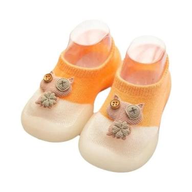Imagem de Meias de Bebê Antiderrapantes com Design de Gatinho - Algodão Macio pa