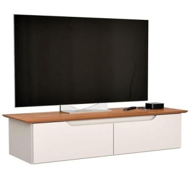 Imagem de Rack Aparador Suspenso Flex Com 2 Portas Flop Off White/freijó - EJ MÓ