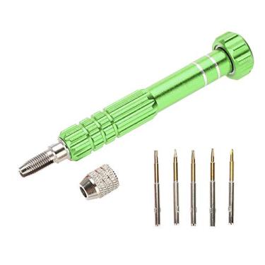 Imagem de Ferramenta de reparo de telefoniã profissional do kit de fenda Precision Conjunto com 5 bits intercambiáveis ​​para feita de aço de vanádio cromo em 5 cores (Verde)