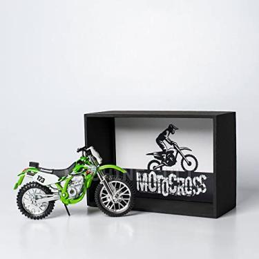 Imagem de Kawasaki KLX 250SR Kit Miniatura Motocross e Expositor, Colecionador de Motos Kawasaki ou Miniaturas de Motos, Unissex