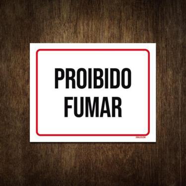 Imagem de Placa De Aviso - Proibido Fumar 18X23