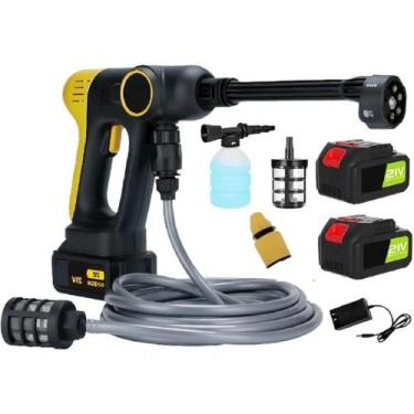 Imagem de Lavadora Alta Pressão Pistola Portátil Com 2 Baterias 21V Recarregávei