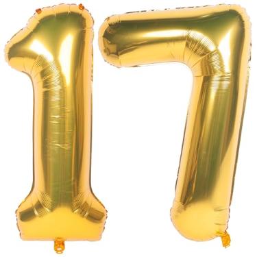 Imagem de CHANGZHONG Balões De 40" Com Números Dourados, Folha Hélio, Mylar, Decoração Para Festa Aniversário E Banquete, 17